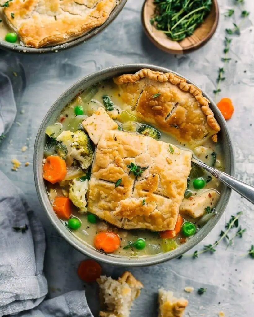 Veggie Pot Pie Soup