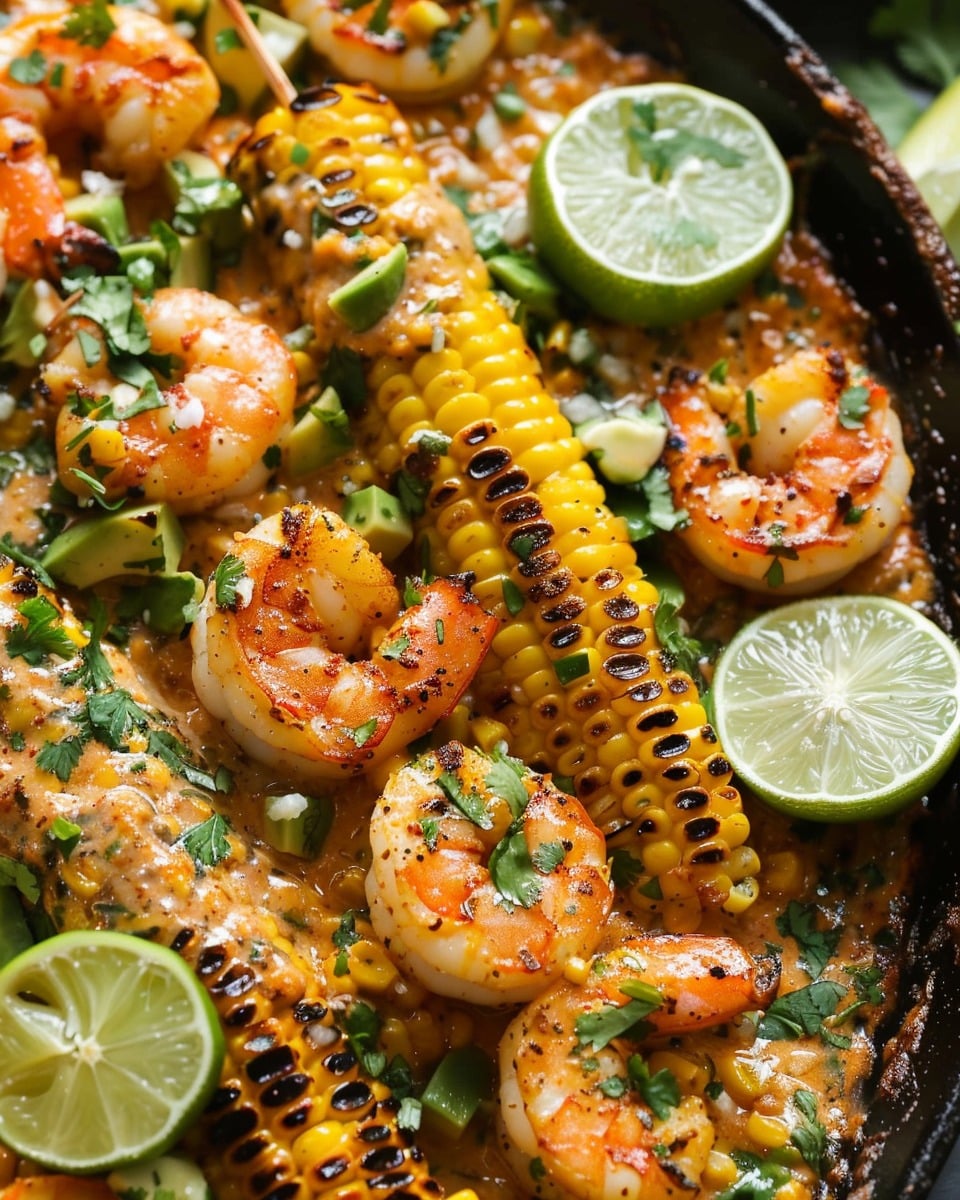 Mexican Street Corn And Shrimp
