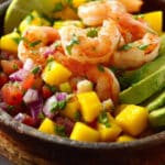 Shrimp Avocado Mango Salsa Bowls
