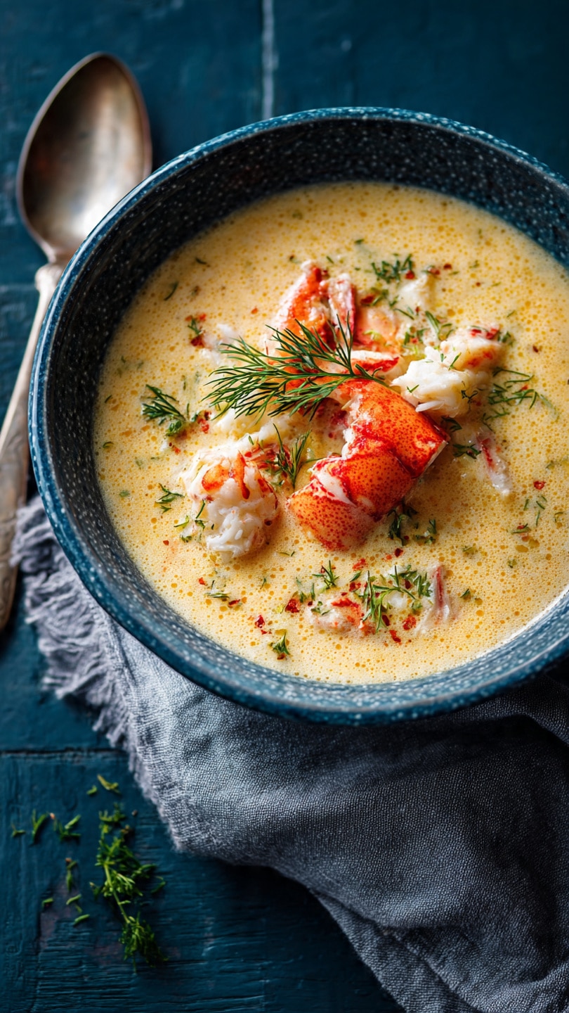 Seafood Bisque with Crab, Shrimp, and Lobster