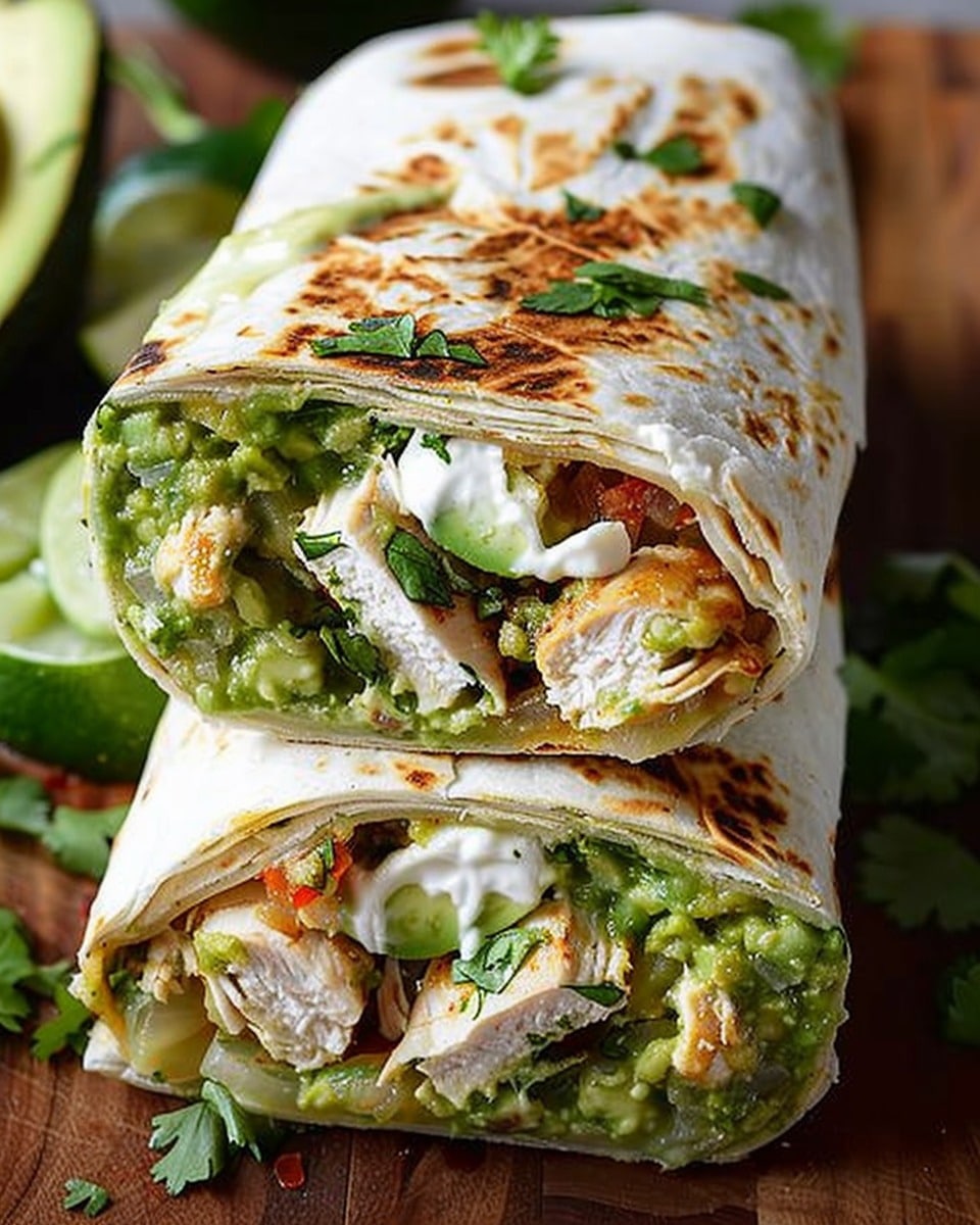 Chicken and Avocado Burritos with Fresh Herbs