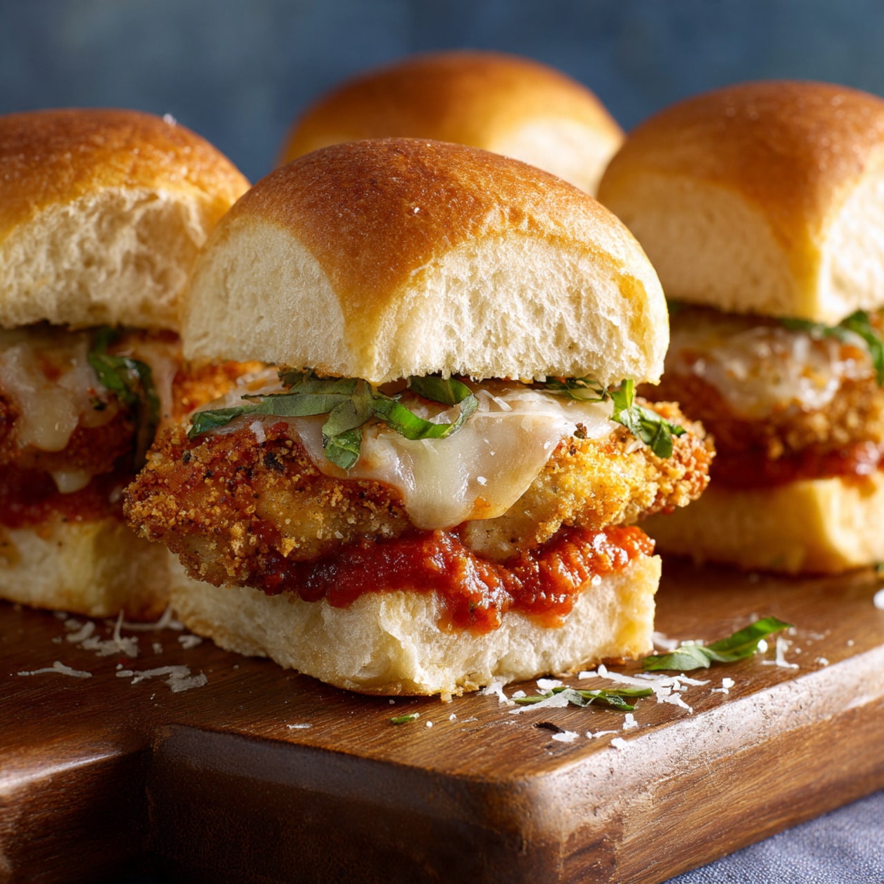 Crispy Chicken Parmesan Sliders