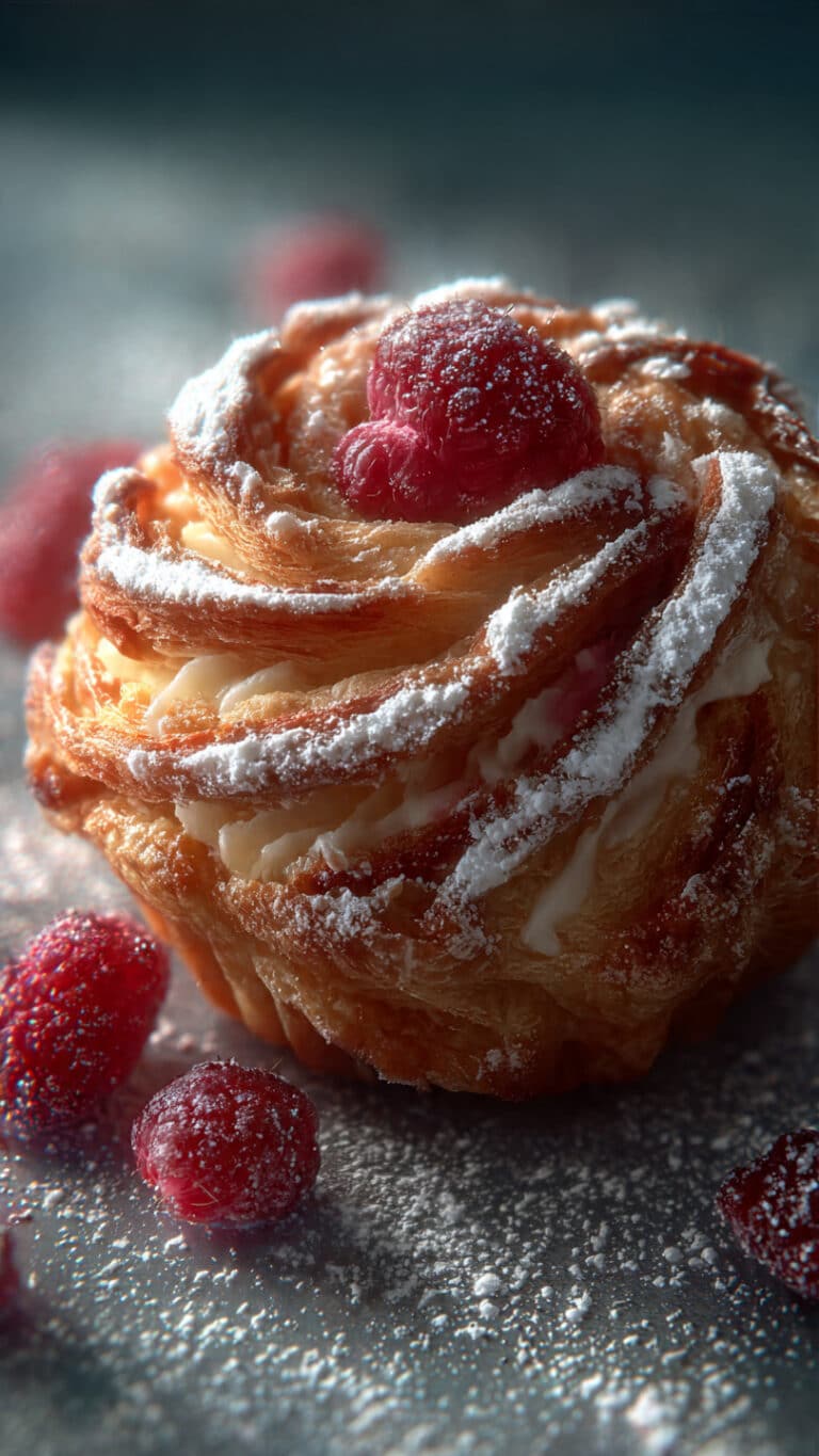 Raspberry Cream Cheese Cruffins