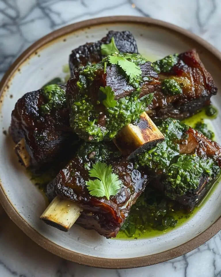 Mouthwatering Miso Short Ribs with Cilantro Sauce