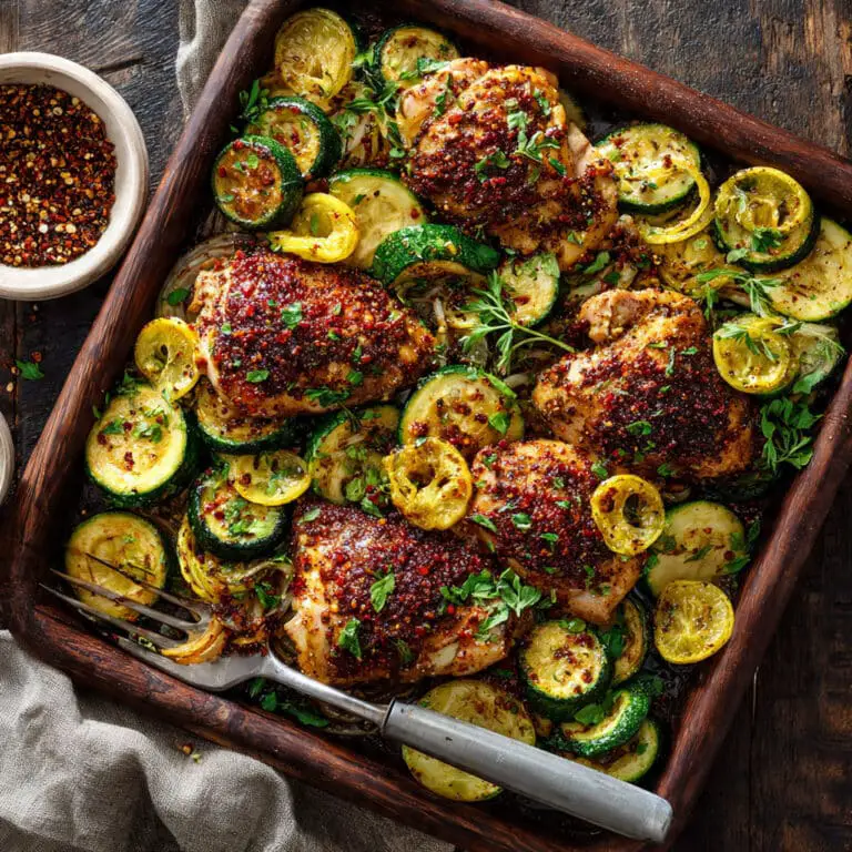 Sheet Pan Mediterranean Chicken and Zucchini