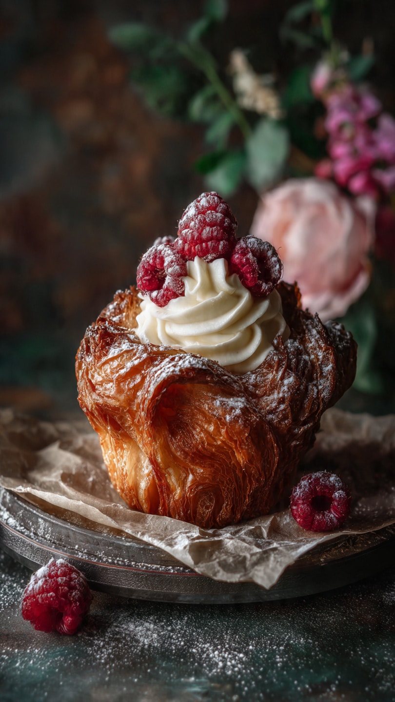 Raspberry Cream Cheese Cruffins