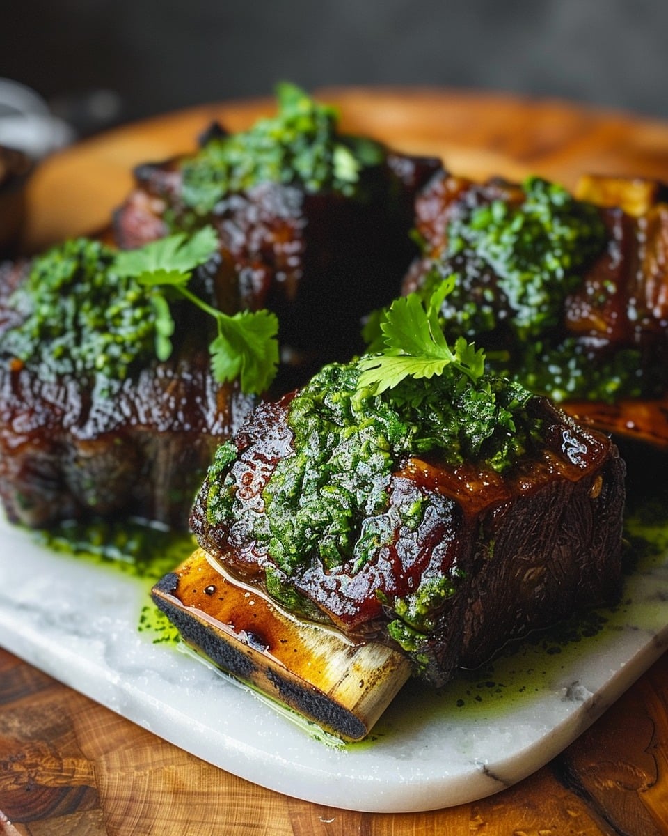 Mouthwatering Miso Short Ribs with Cilantro Sauce