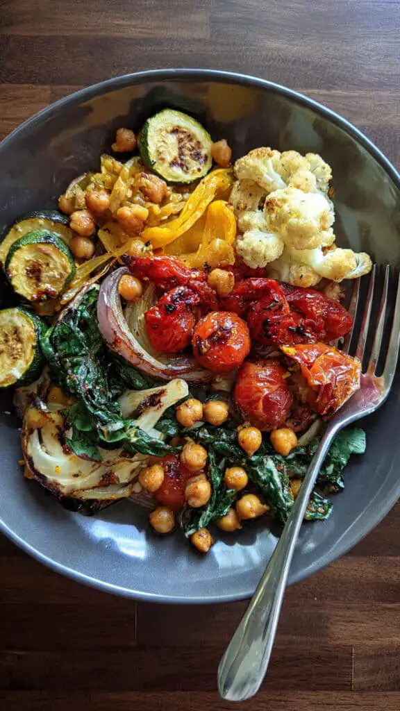 Roasted Veggie and Chickpea Bowls