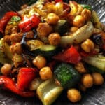 Golden Chickpea & Zucchini Coconut Curry with Halloumi and Spinach