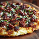 Easy Sausage Ricotta Honey Hot Pizza