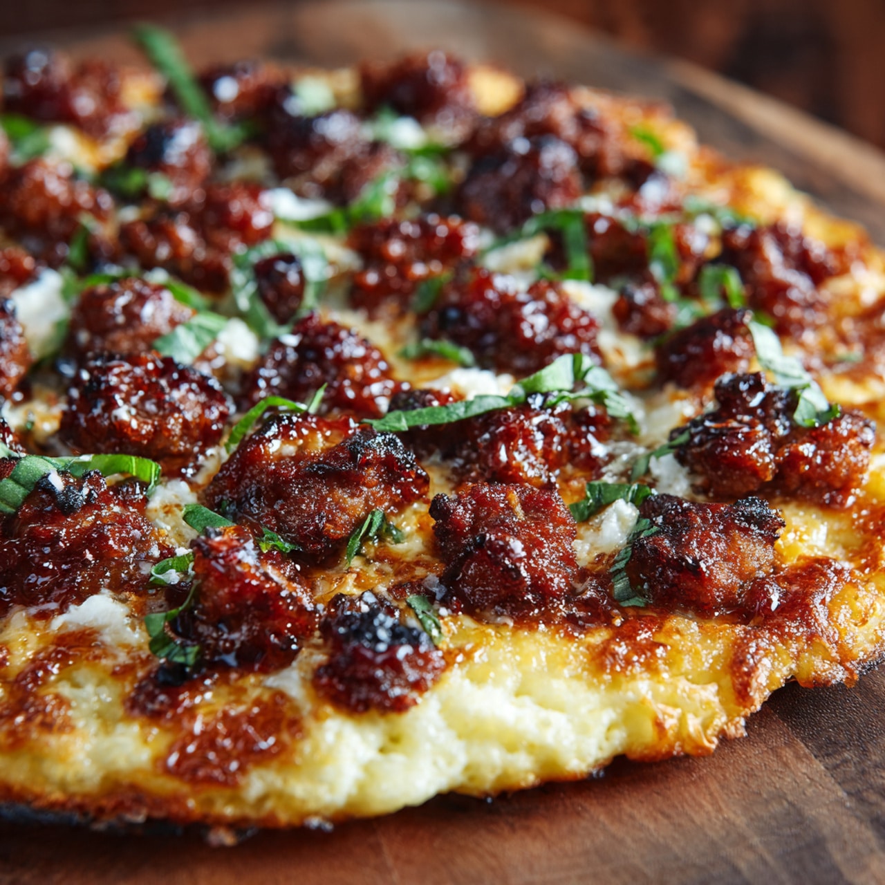 Easy Sausage Ricotta Honey Hot Pizza