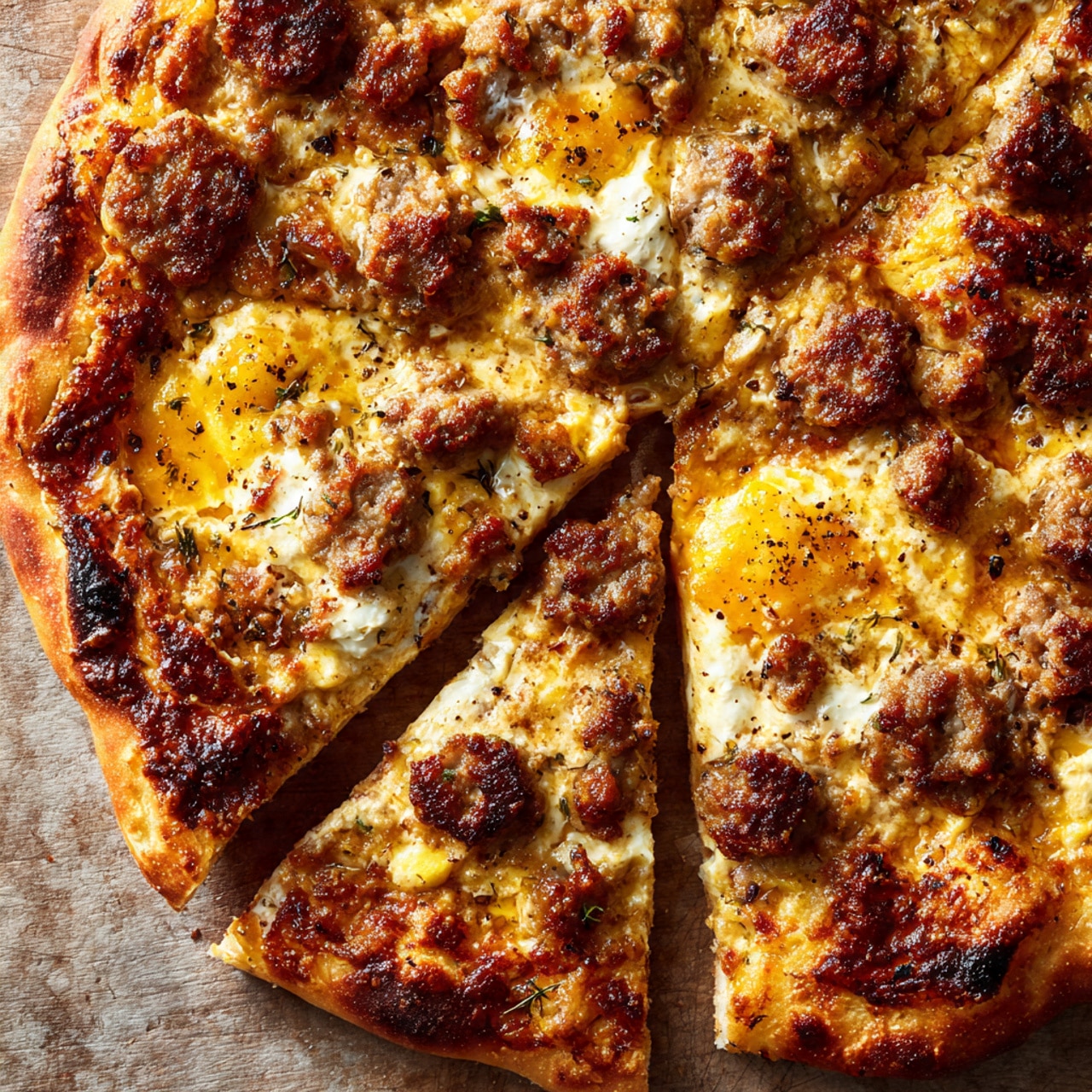 Easy Sausage Ricotta Honey Hot Pizza