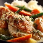 Slow Cooker Garlic Butter Chicken and Veggies
