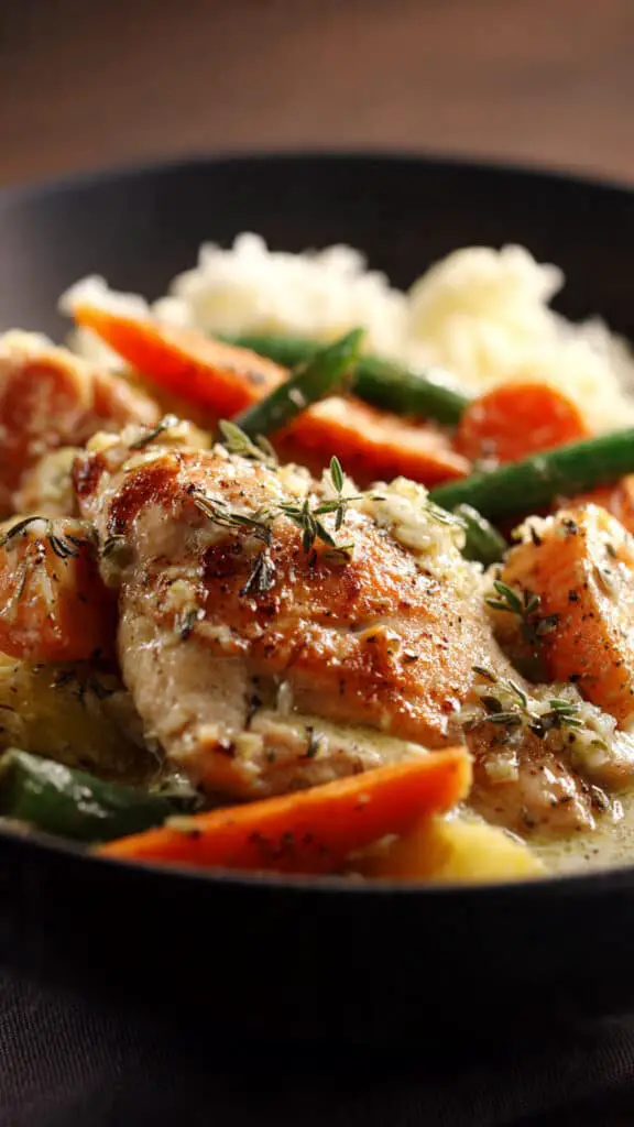 Slow Cooker Garlic Butter Chicken and Veggies