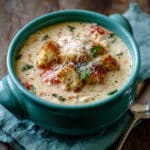 Crock Pot Creamy Chicken Parmesan Soup