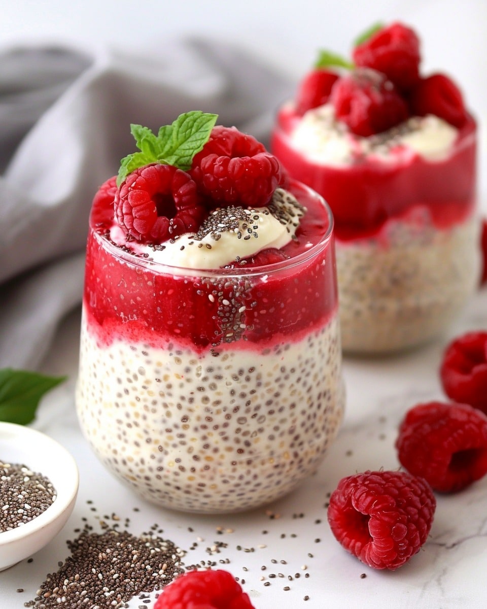 Vegan Raspberry Chia Pudding