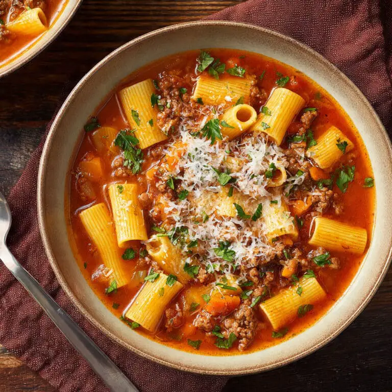 Italian Ground Beef Pasta Soup
