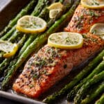Sheet-Pan Garlic Butter Salmon & Asparagus