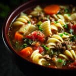 Italian Ground Beef Pasta Soup