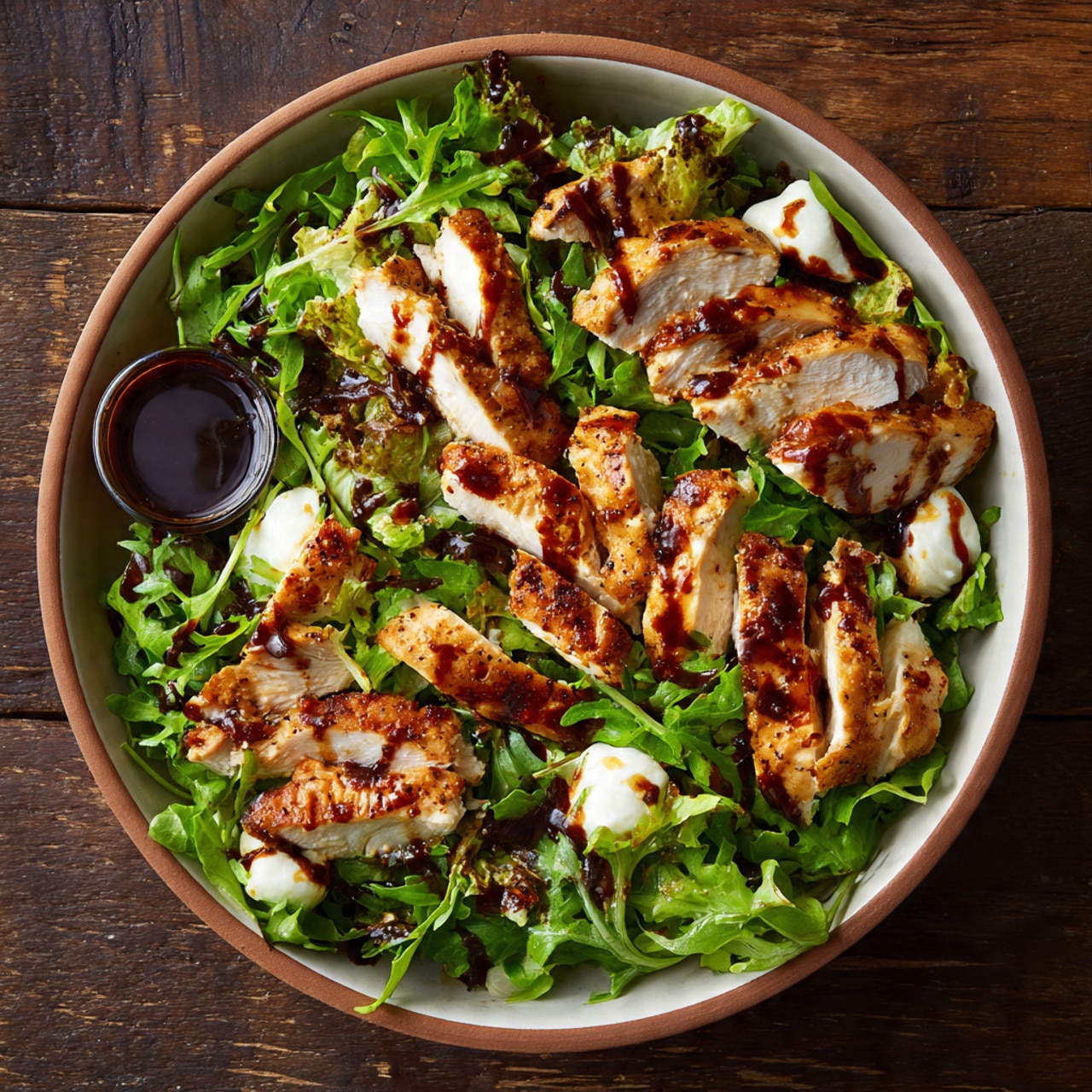 Baked Marinated Chicken Salad with Mozzarella and Balsamic Vinaigrette