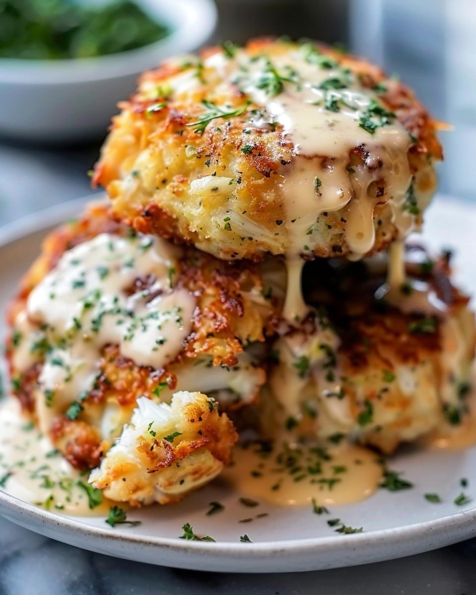 Cheddar Bay Crab Cakes with Lemon Butter Drizzle