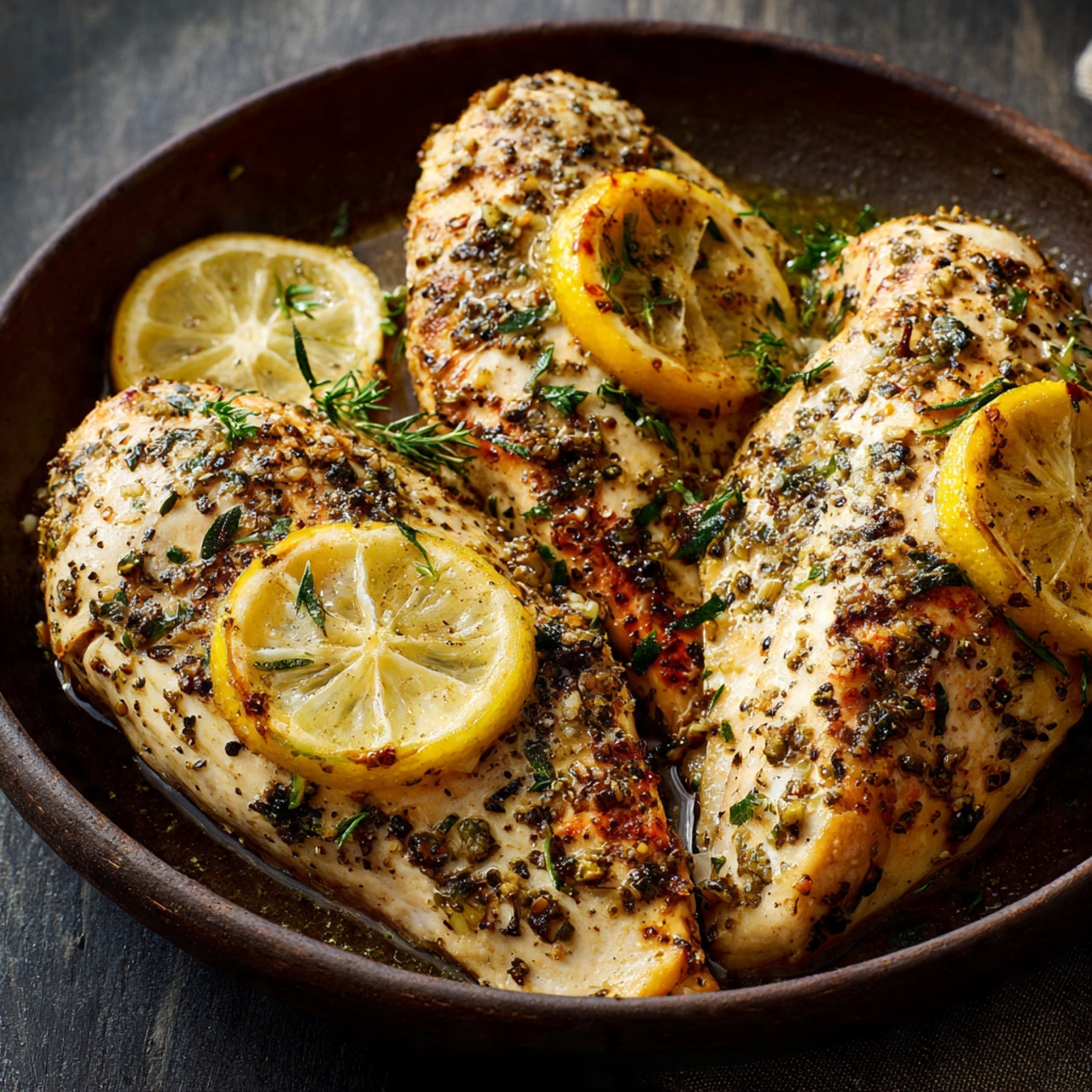 Slow Cooker Lemon Herb Chicken