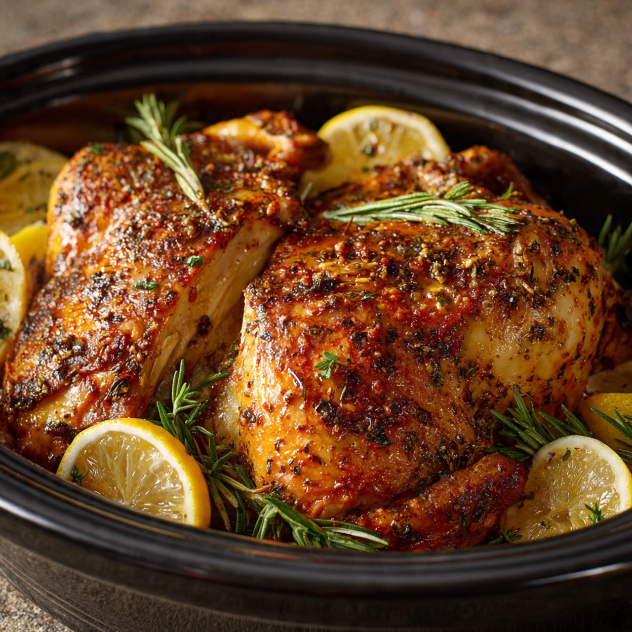 Slow Cooker Lemon Herb Chicken
