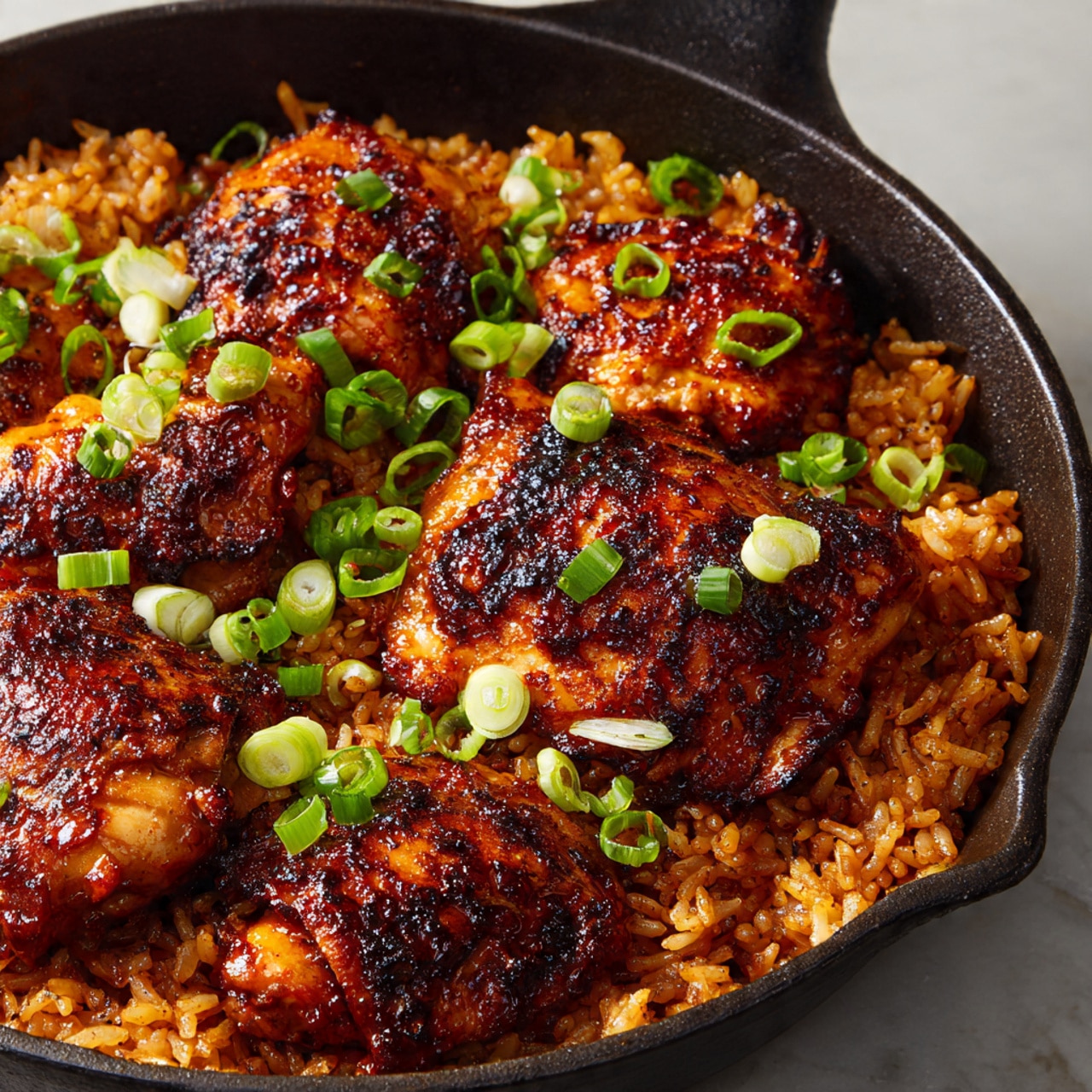 One-Pan Honey BBQ Chicken Rice