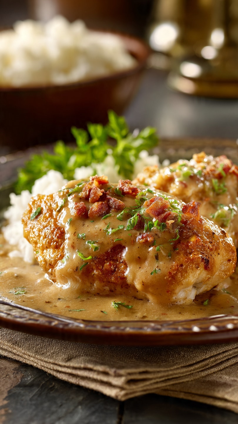 Southern Smothered Chicken with Gravy