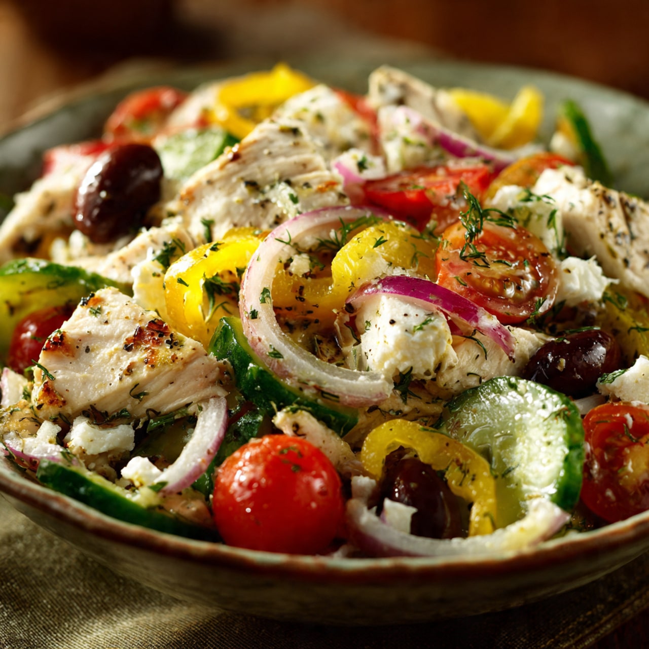 Greek Salad with Chicken