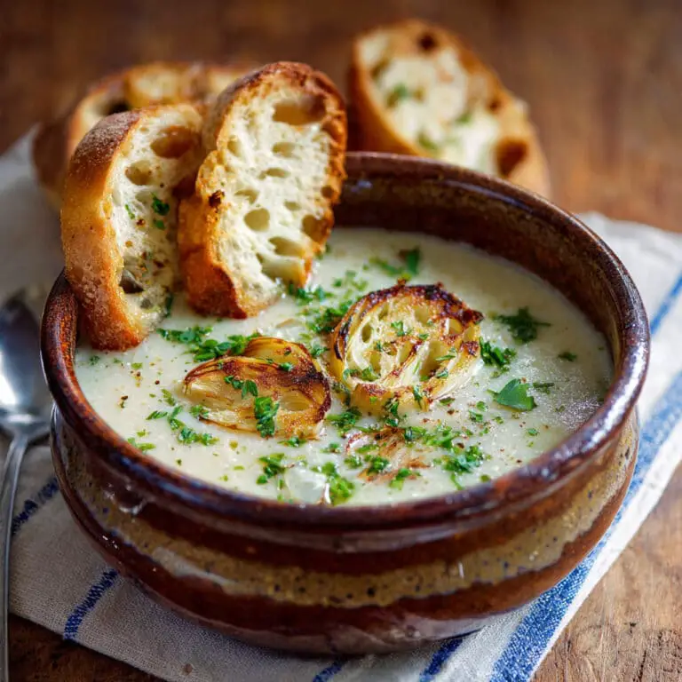 Rustic Country French Style Garlic Soup