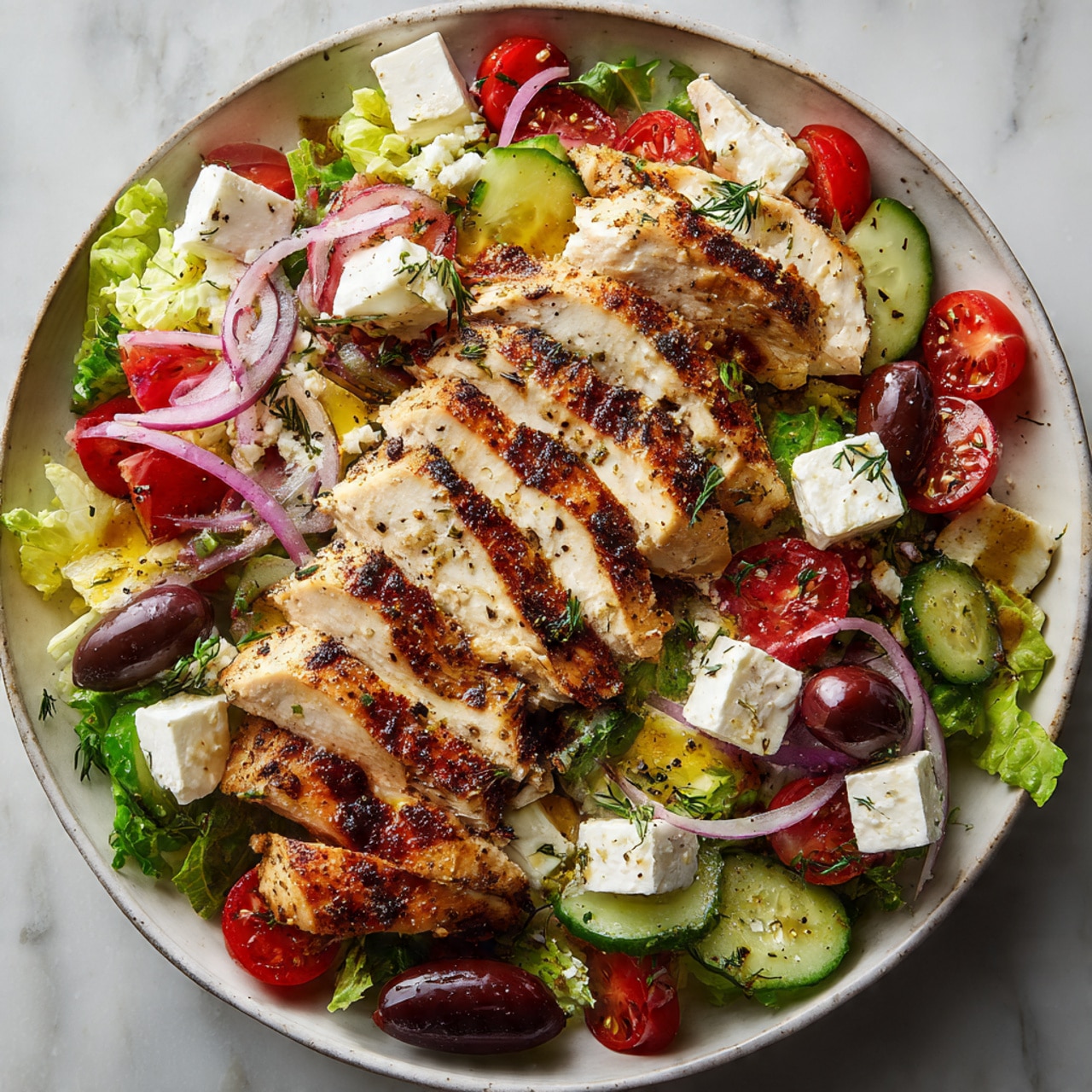 Greek Salad with Chicken