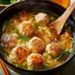 Chinese Chicken and Shrimp Meatball Soup