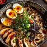 Chicken and Mushroom Miso Ramen Bowl