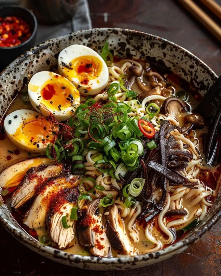 Chicken and Mushroom Miso Ramen Bowl