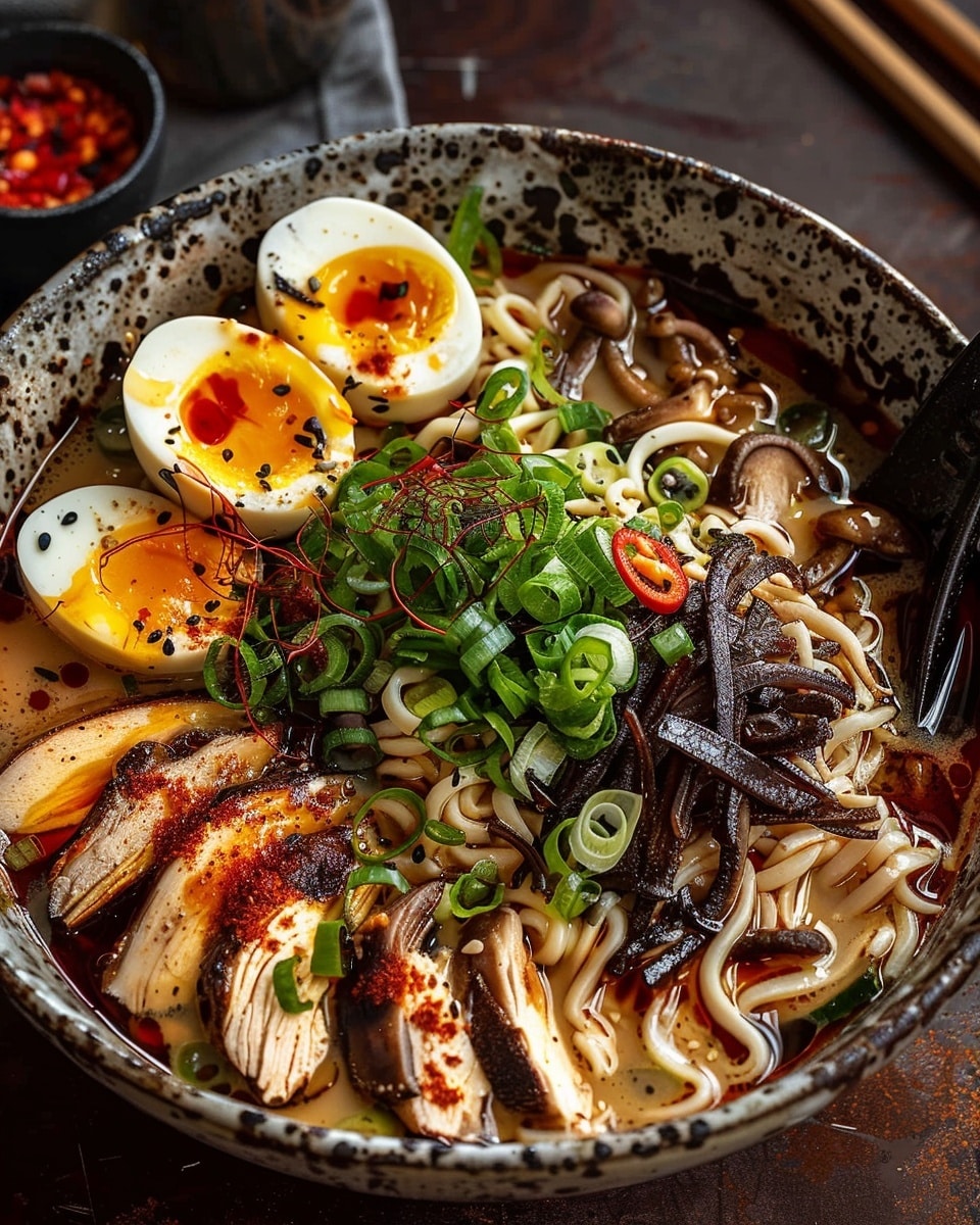 Chicken and Mushroom Miso Ramen Bowl