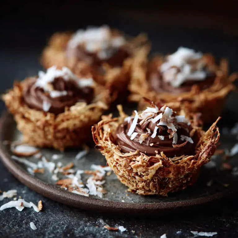 No Bake Chocolate Coconut Nests