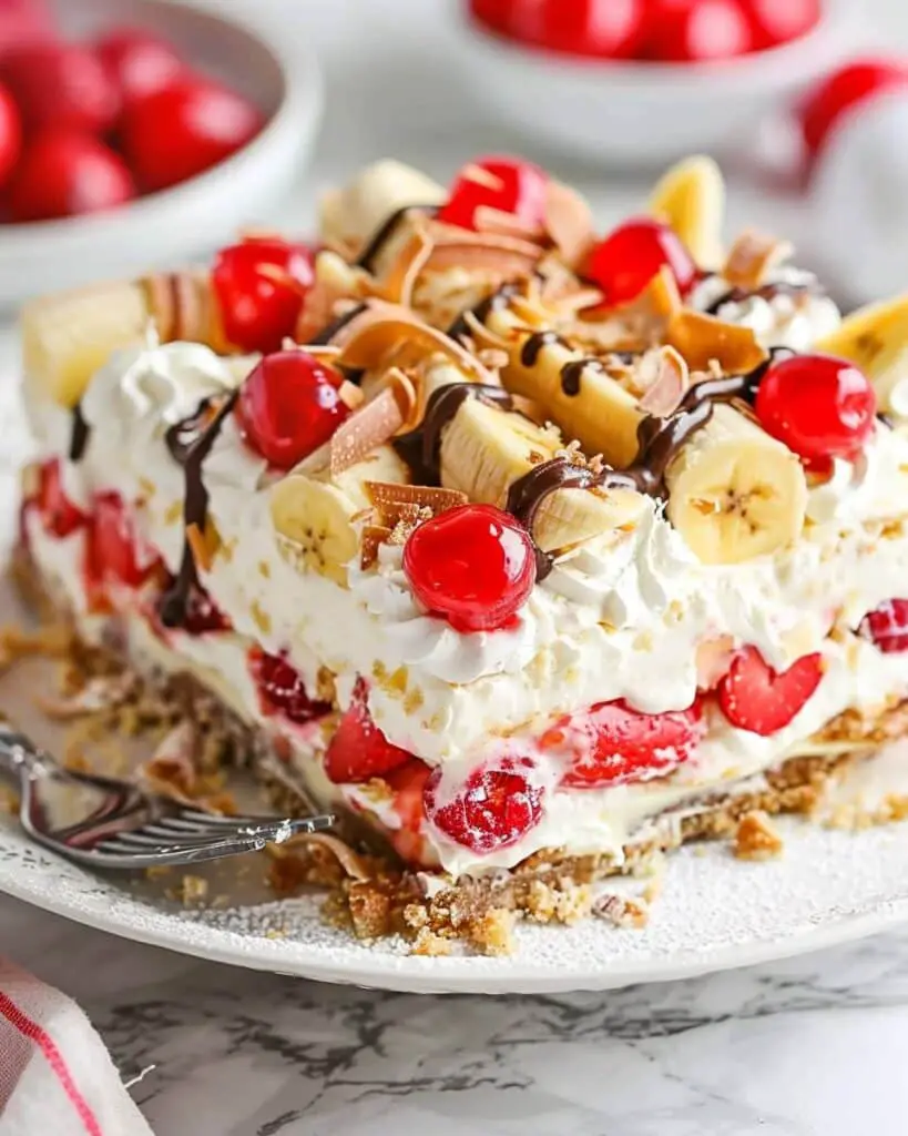 No-Bake Banana Split Cake