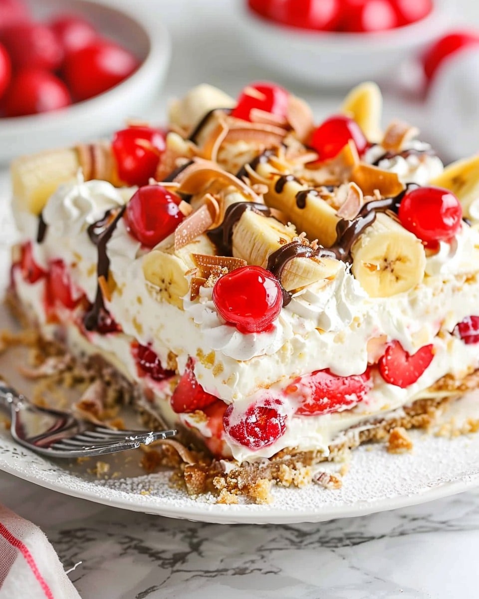 No-Bake Banana Split Cake