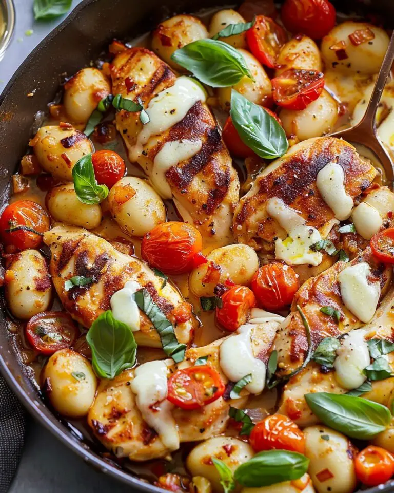 Caprese Chicken Gnocchi Skillet