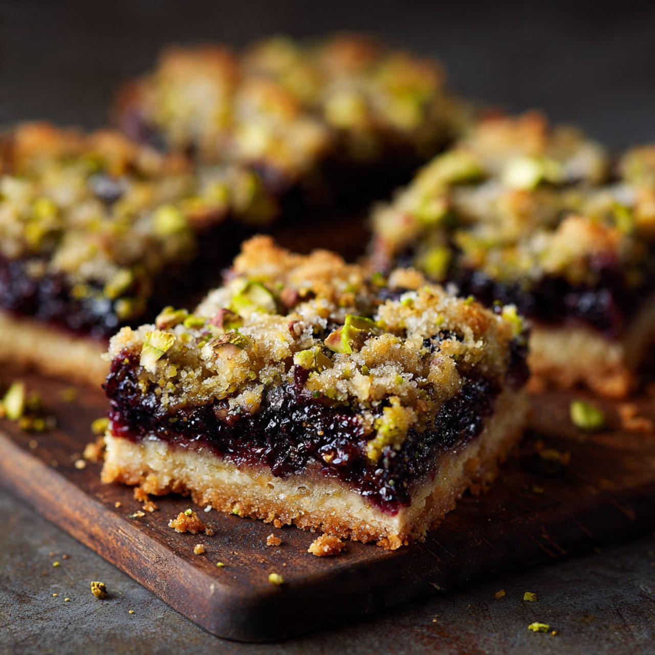 Try Blackberry Pistachio Dream Bars