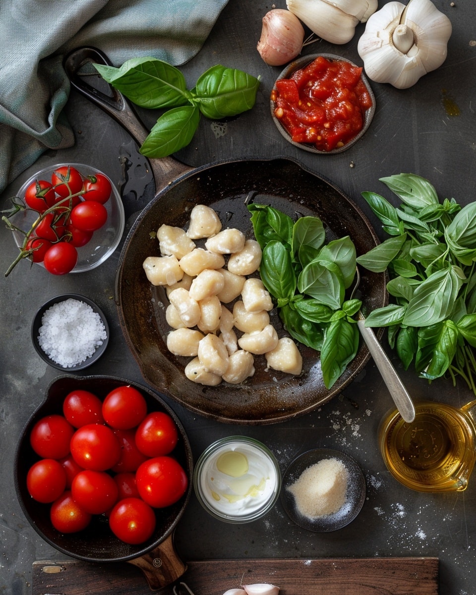 Caprese Chicken Gnocchi Skillet