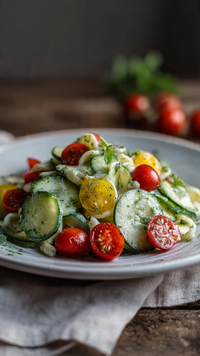 Fresh Cucumber Pasta Salad