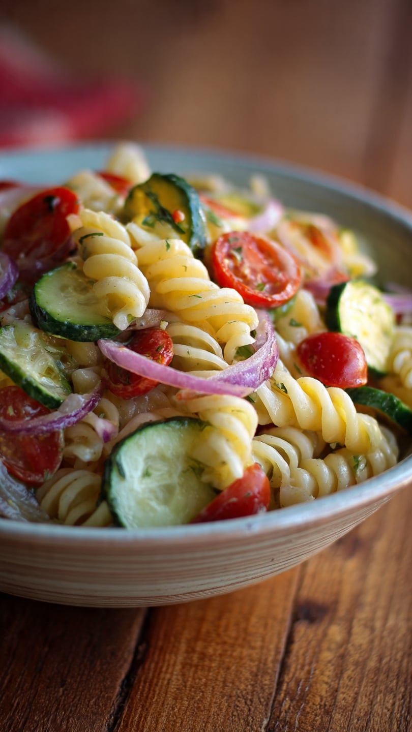 Fresh Cucumber Pasta Salad