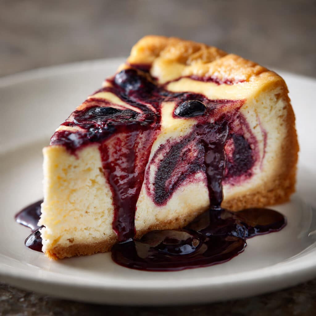 Blueberry Swirl Cheesecake