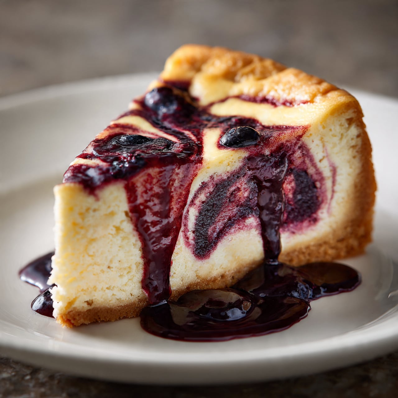 Blueberry Swirl Cheesecake