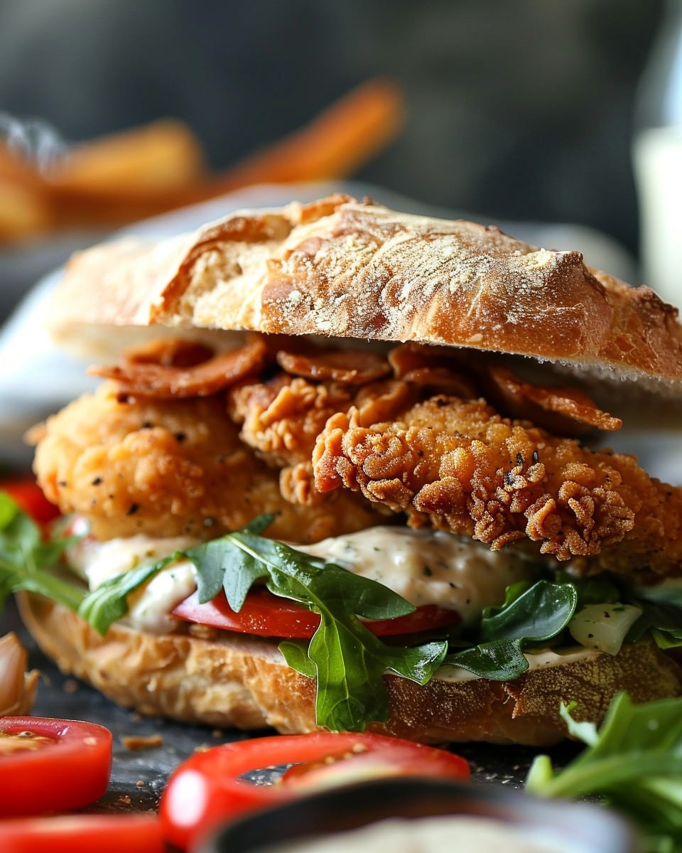 Cajun Crispy Chicken Sandwich with Garlic Aioli