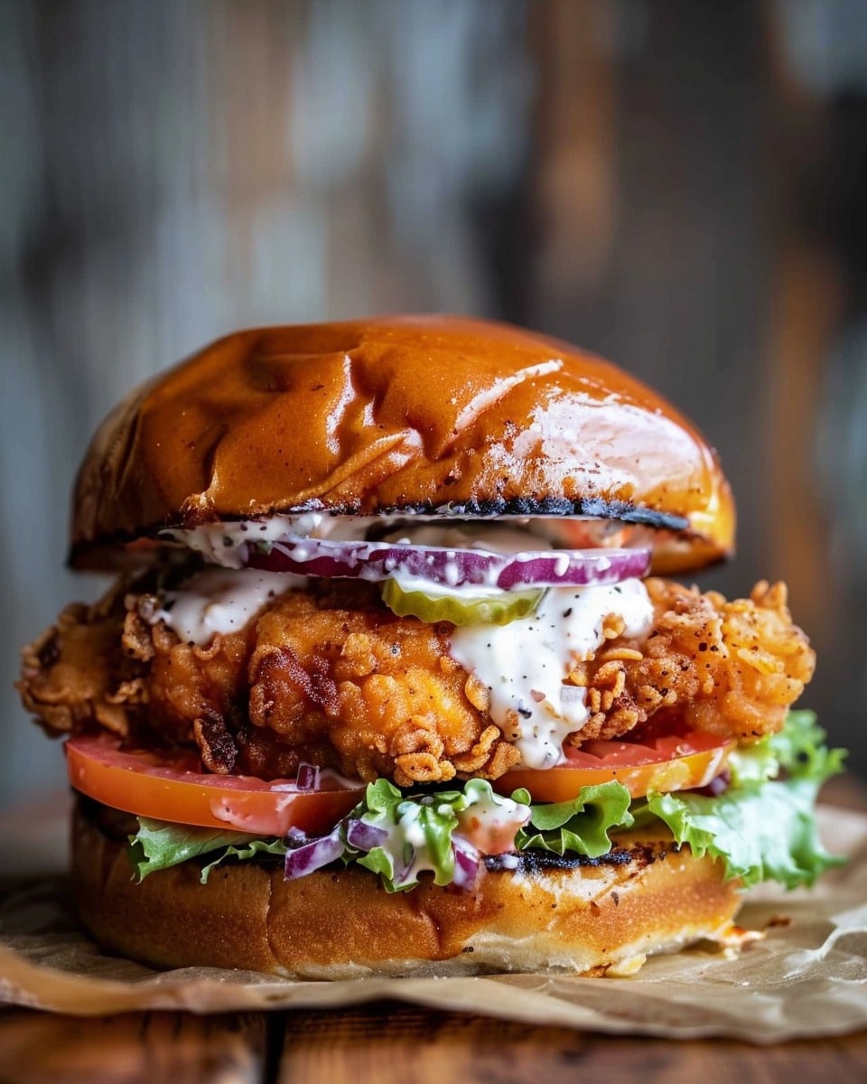 Cajun Crispy Chicken Sandwich with Garlic Aioli