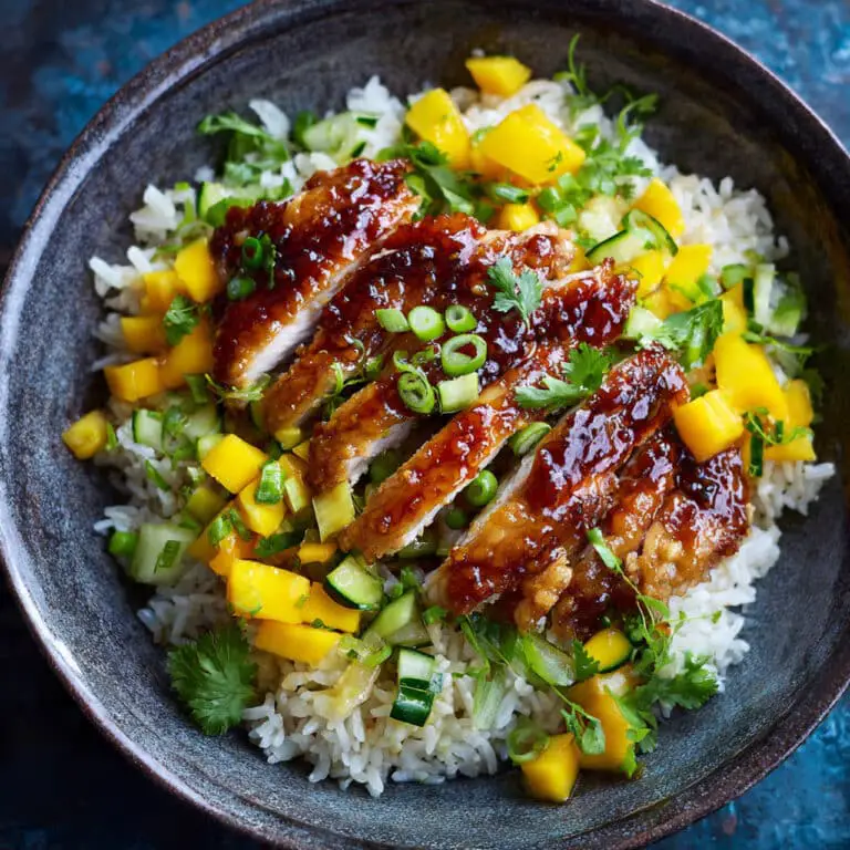 Irresistible Sweet & Savory Asian Mango Glazed Chicken Twists