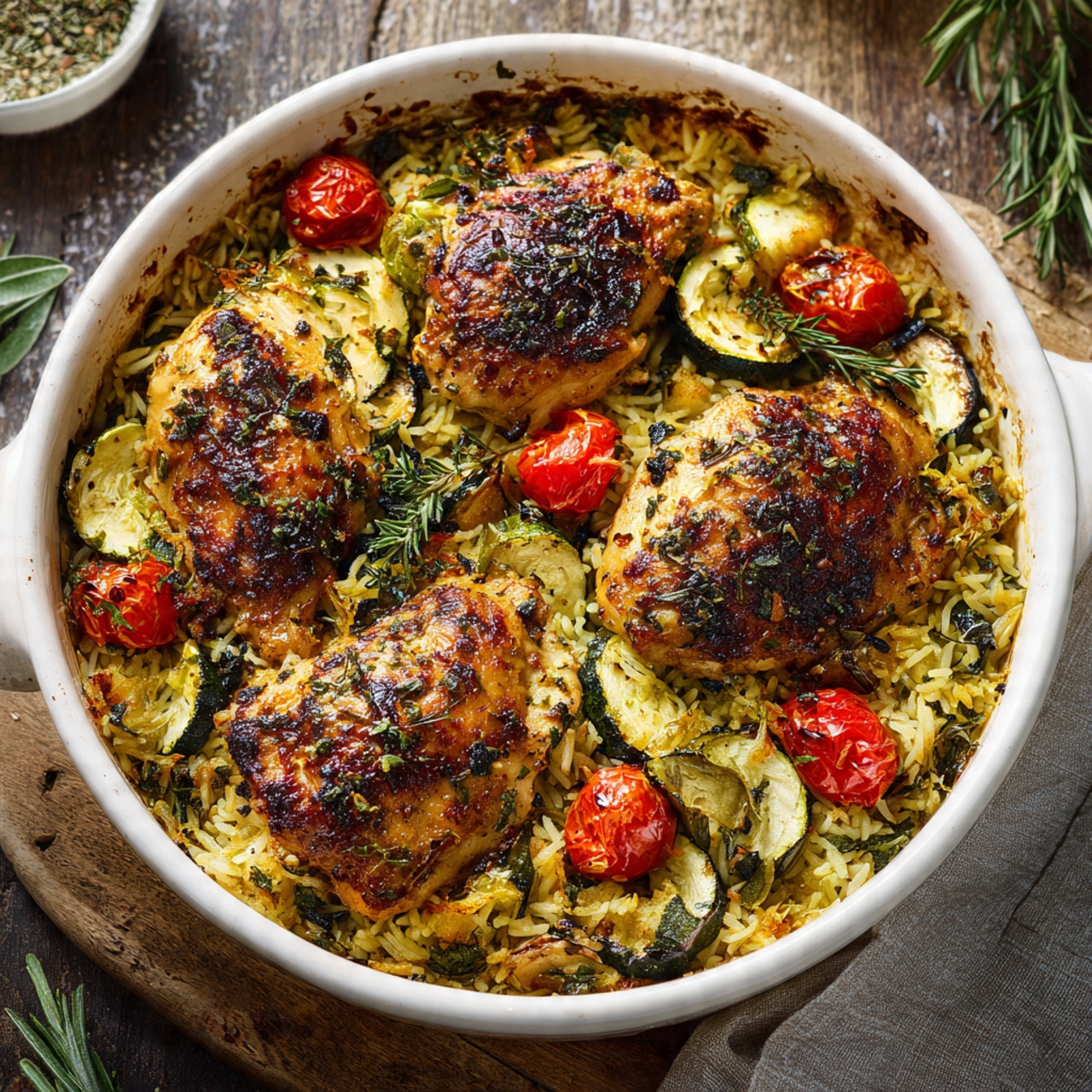 The Comforting Mediterranean Chicken Zucchini Bake